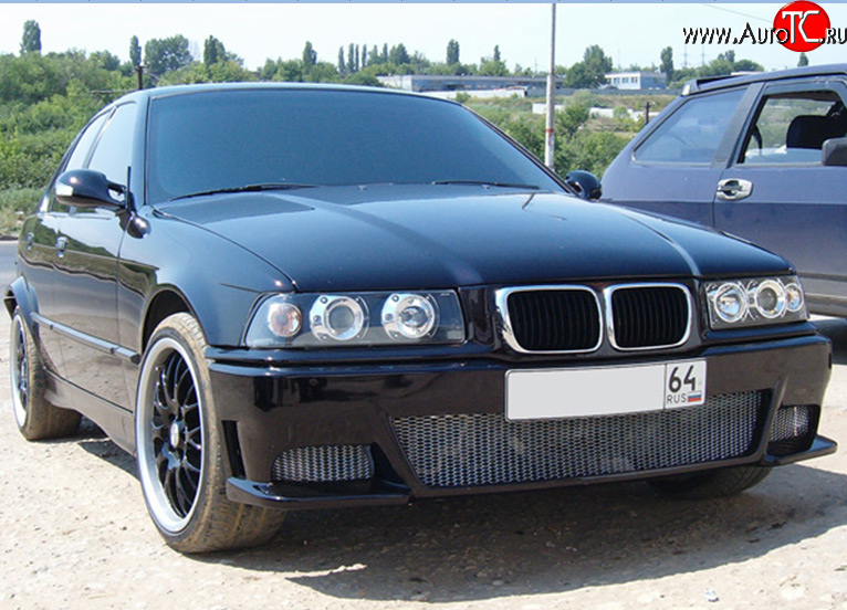 3 349 р. Передний бампер M-VRS BMW 3 серия E36 седан (1990-2000) (Неокрашенный)  с доставкой в г. Горно‑Алтайск