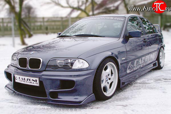 8 899 р. Передний бампер CarZone BMW 3 серия E46 седан дорестайлинг (1998-2001)  с доставкой в г. Горно‑Алтайск