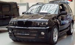 21 499 р. Передний бампер Тарантул  BMW X5  E53 (1999-2003) дорестайлинг (Неокрашенный)  с доставкой в г. Горно‑Алтайск. Увеличить фотографию 2