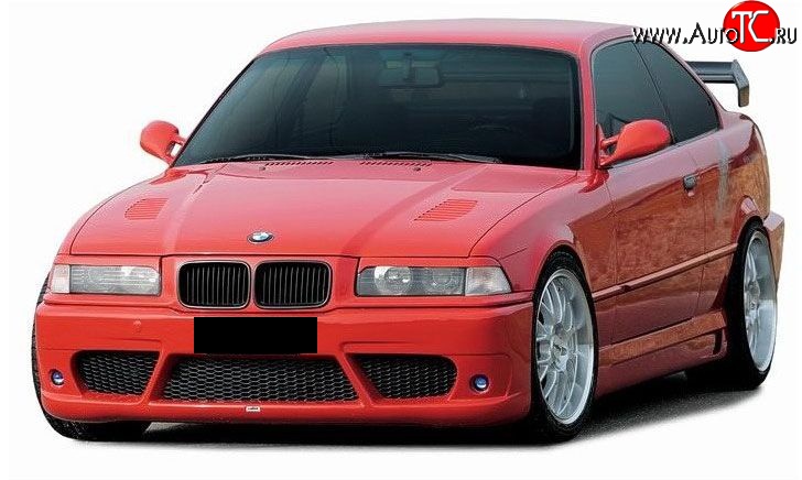 3 999 р. Передний бампер Lumma style BMW 3 серия E36 седан (1990-2000) (Неокрашенный)  с доставкой в г. Горно‑Алтайск