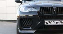 4 749 р. Накладки Global-Tuning на передний бампер автомобиля  BMW X6  E71 (2008-2014) дорестайлинг, рестайлинг (Неокрашенная)  с доставкой в г. Горно‑Алтайск. Увеличить фотографию 4