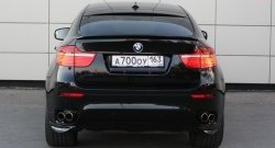 4 749 р. Накладки Global-Tuning на задний бампер автомобиля  BMW X6  E71 (2008-2014) дорестайлинг, рестайлинг (Неокрашенные)  с доставкой в г. Горно‑Алтайск. Увеличить фотографию 3