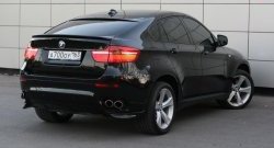 4 749 р. Накладки Global-Tuning на задний бампер автомобиля  BMW X6  E71 (2008-2014) дорестайлинг, рестайлинг (Неокрашенные)  с доставкой в г. Горно‑Алтайск. Увеличить фотографию 4