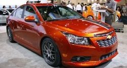 4 199 р. Пороги накладки Z-Line Chevrolet Cruze J300 седан рестайлинг (2012-2015) (Неокрашенные)  с доставкой в г. Горно‑Алтайск. Увеличить фотографию 3