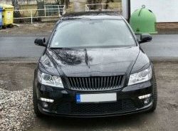 859 р. Реснички на фары СТ Skoda Octavia A5 рестайлинг универсал (2008-2013) (Неокрашенные)  с доставкой в г. Горно‑Алтайск. Увеличить фотографию 2