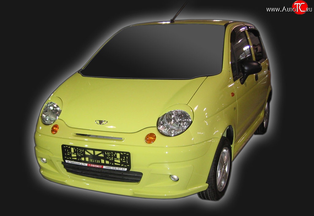 4 349 р. Накладка переднего бампера GT Dynamics Daewoo Matiz M100 дорестайлинг (1998-2000) (Неокрашенная)  с доставкой в г. Горно‑Алтайск