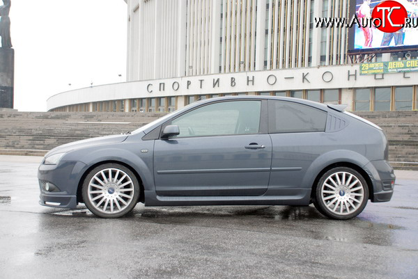 5 899 р. Пороги накладки Sport Ford Focus 2 хэтчбэк 3 дв. дорестайлинг (2004-2007) (Неокрашенные)  с доставкой в г. Горно‑Алтайск