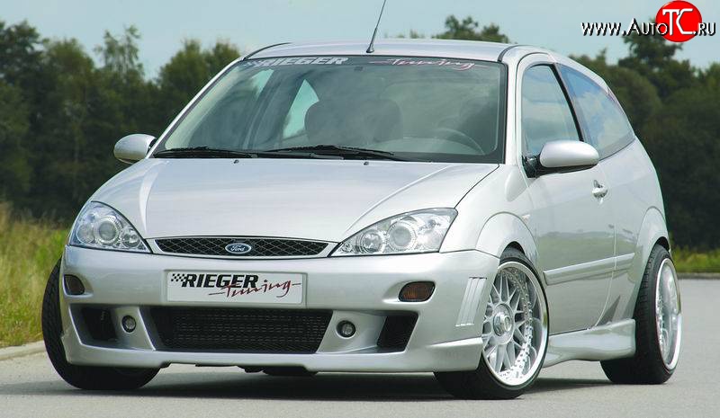 8 899 р. Передний бампер Rieger Ford Focus 1 седан рестайлинг (2001-2005)  с доставкой в г. Горно‑Алтайск