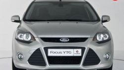 5 699 р. Передний бампер YTR Ford Focus 2 седан рестайлинг (2007-2011) (Неокрашенный)  с доставкой в г. Горно‑Алтайск. Увеличить фотографию 2