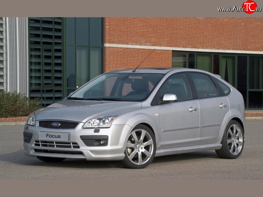 5 699 р. Накладка переднего бампера MS Ford Focus 2  седан дорестайлинг (2004-2008) (Неокрашенная)  с доставкой в г. Горно‑Алтайск