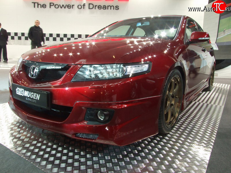 8 499 р. Накладка переднего бампера Mugen Style  Honda Accord ( 7 CL,  7 CM) (2005-2008) седан рестайлинг, универсал рестайлинг (Неокрашенная)  с доставкой в г. Горно‑Алтайск