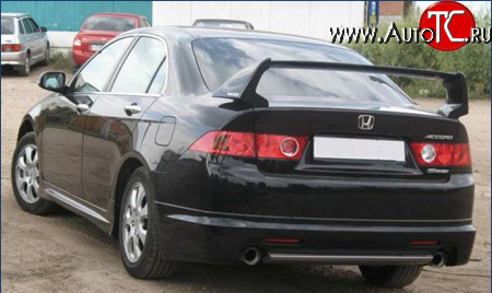 7 199 р. Накладка заднего бампера Mugen Style  Honda Accord  7 CL (2005-2008) седан рестайлинг (Неокрашенная)  с доставкой в г. Горно‑Алтайск