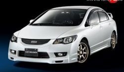 Накладка переднего бампера Mugen Style Honda (Хонда) Civic (Цивик)  FD (2009-2011) FD седан рестайлинг