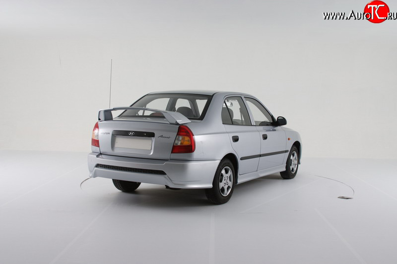 2 049 р. Пороги накладки Классик Hyundai Accent седан ТагАЗ (2001-2012) (Неокрашенные)  с доставкой в г. Горно‑Алтайск