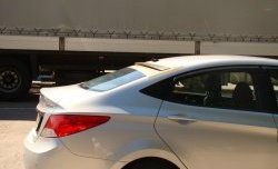 3 299 р. Козырёк на заднее лобовое стекло Sport Hyundai Solaris RBr седан рестайлинг (2014-2017) (Неокрашенный)  с доставкой в г. Горно‑Алтайск. Увеличить фотографию 2