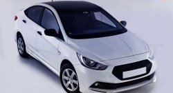 1 099 р. Реснички Sport Hyundai Solaris RBr хэтчбэк дорестайлинг (2010-2014) (Неокрашенные)  с доставкой в г. Горно‑Алтайск. Увеличить фотографию 2