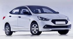 1 099 р. Реснички Sport Hyundai Solaris RBr хэтчбэк дорестайлинг (2010-2014) (Неокрашенные)  с доставкой в г. Горно‑Алтайск. Увеличить фотографию 4