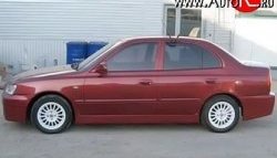 2 549 р. Пороги накладки ATH-classic Hyundai Accent седан ТагАЗ (2001-2012) (Неокрашенные)  с доставкой в г. Горно‑Алтайск. Увеличить фотографию 4