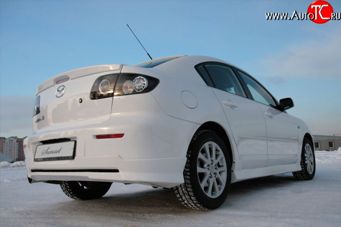 6 949 р. Пороги накладки Sunset Mazda 3/Axela BK дорестайлинг седан (2003-2006) (Неокрашенные)  с доставкой в г. Горно‑Алтайск