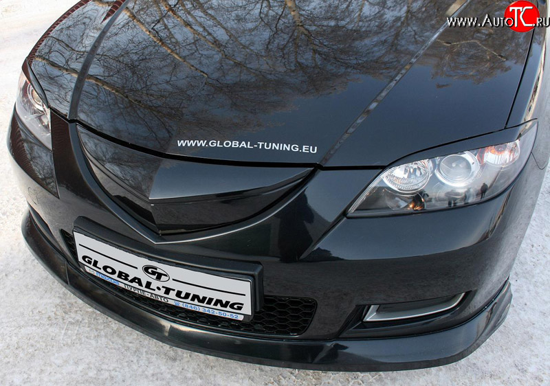 3 049 р. Радиаторная решётка Global-Tuning Mazda 3/Axela BK дорестайлинг седан (2003-2006) (Неокрашенная)  с доставкой в г. Горно‑Алтайск