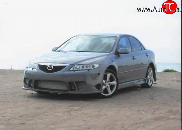 8 449 р. Передний бампер на Mazda 6 GG седан дорестайлинг (2002-2005)  с доставкой в г. Горно‑Алтайск