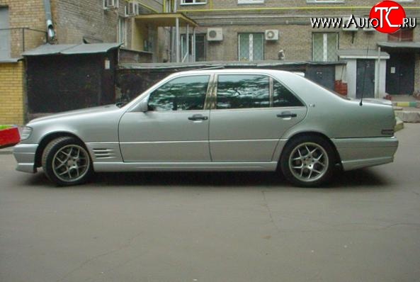 12 599 р. Пороги накладки LORINSER Mercedes-Benz S class W140 Седан (1991-1998) (Неокрашенные)  с доставкой в г. Горно‑Алтайск