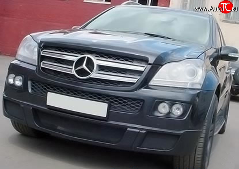 22 599 р. Накладка переднего бампера BRABUS Mercedes-Benz GL class X164 дорестайлинг (2006-2009) (Неокрашенная)  с доставкой в г. Горно‑Алтайск