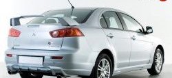 3 599 р. Накладка заднего бампера Elegance Mitsubishi Lancer 10 CY седан дорестайлинг (2007-2010) (Неокрашенная)  с доставкой в г. Горно‑Алтайск. Увеличить фотографию 2