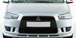 3 599 р. Накладка переднего бампера Elegance Mitsubishi Lancer 10 седан дорестайлинг (2007-2010) (Неокрашенная)  с доставкой в г. Горно‑Алтайск. Увеличить фотографию 3