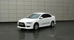 4 749 р. Пороги накладки Global-Tuning  Mitsubishi Lancer  10 (2007-2017) седан дорестайлинг, хэтчбэк дорестайлинг, седан рестайлинг, хэтчбек 5 дв рестайлинг (Неокрашенные)  с доставкой в г. Горно‑Алтайск. Увеличить фотографию 2