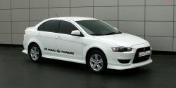 Пороги накладки Global-Tuning Mitsubishi Lancer 10 CY хэтчбэк дорестайлинг (2007-2010)