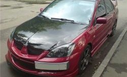 6 399 р. Накладка переднего бампера Evo Mitsubishi Lancer 9 2-ой рестайлинг седан (2005-2009) (Неокрашенная)  с доставкой в г. Горно‑Алтайск. Увеличить фотографию 3