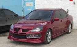 6 399 р. Накладка переднего бампера Evo Mitsubishi Lancer 9 2-ой рестайлинг седан (2005-2009) (Неокрашенная)  с доставкой в г. Горно‑Алтайск. Увеличить фотографию 4