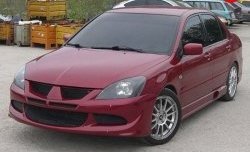 15 999 р. Передний бампер Evo Mitsubishi Lancer 9 1-ый рестайлинг седан (2003-2005) (Без сетки, Неокрашенный)  с доставкой в г. Горно‑Алтайск. Увеличить фотографию 2