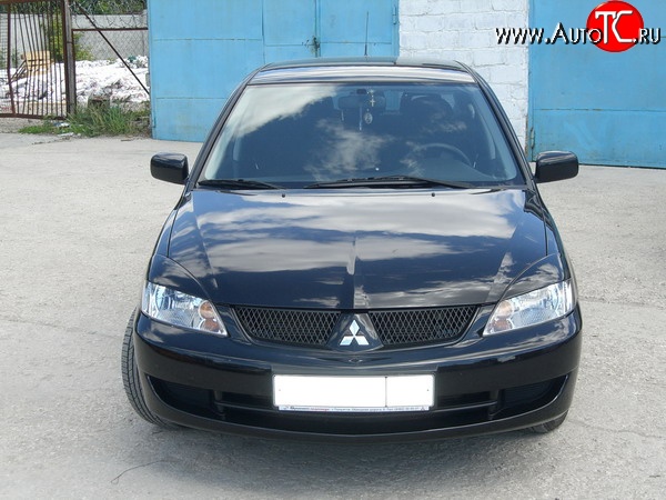 849 р. Комплект широких ресничек Evo V2  Mitsubishi Lancer  9 (2003-2009) 1-ый рестайлинг седан, 1-ый рестайлинг универсал, 2-ой рестайлинг седан, 2-ой рестайлинг универсал (Неокрашенные)  с доставкой в г. Горно‑Алтайск