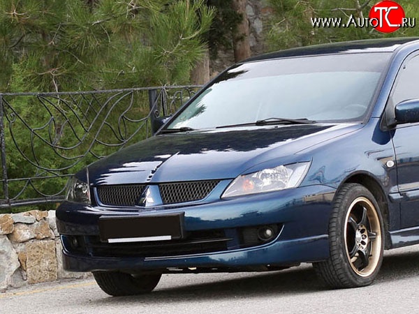 5 749 р. Накладка переднего бампера Sport 2.0 Mitsubishi Lancer 9 2-ой рестайлинг седан (2005-2009) (Неокрашенная)  с доставкой в г. Горно‑Алтайск