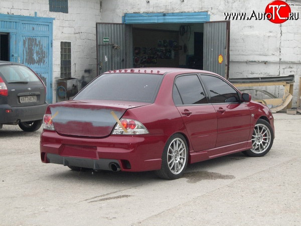 14 299 р. Задний бампер Evo Mitsubishi Lancer 9 2-ой рестайлинг седан (2005-2009) (Неокрашенный)  с доставкой в г. Горно‑Алтайск