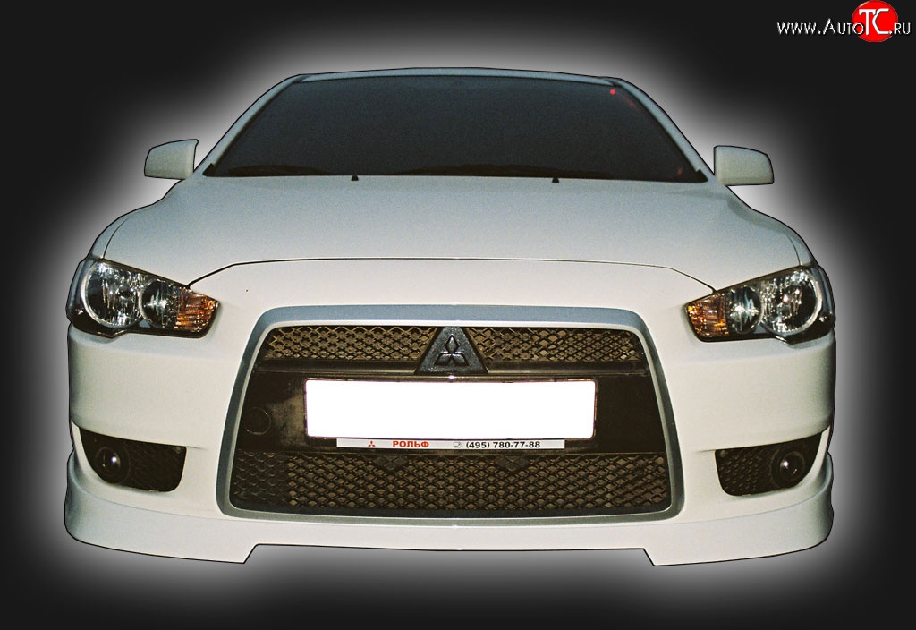 4 999 р. Накладка на решётку радиатора GT Dynamics Mitsubishi Lancer 10 седан дорестайлинг (2007-2010) (Неокрашенная)  с доставкой в г. Горно‑Алтайск