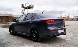 4 999 р. Накладка Zodiak под одинарный выхлоп на задний бампер  Mitsubishi Lancer  10 (2007-2017) седан дорестайлинг, седан рестайлинг (Неокрашенная)  с доставкой в г. Горно‑Алтайск. Увеличить фотографию 4