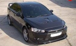 4 849 р. Накладка Zodiak на передний бампер Mitsubishi Lancer 10 седан дорестайлинг (2007-2010) (Неокрашенная)  с доставкой в г. Горно‑Алтайск. Увеличить фотографию 4