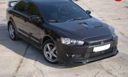 4 849 р. Накладка Zodiak на передний бампер Mitsubishi Lancer 10 седан дорестайлинг (2007-2010) (Неокрашенная)  с доставкой в г. Горно‑Алтайск. Увеличить фотографию 5