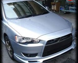 4 849 р. Накладка Zodiak на передний бампер Mitsubishi Lancer 10 седан дорестайлинг (2007-2010) (Неокрашенная)  с доставкой в г. Горно‑Алтайск. Увеличить фотографию 7