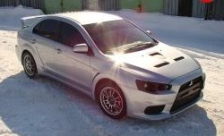 31 799 р. Пластиковый капот Evo Mitsubishi Lancer 10 седан дорестайлинг (2007-2010) (Неокрашенный)  с доставкой в г. Горно‑Алтайск. Увеличить фотографию 3