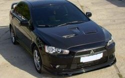 31 799 р. Пластиковый капот Evo Mitsubishi Lancer 10 седан дорестайлинг (2007-2010) (Неокрашенный)  с доставкой в г. Горно‑Алтайск. Увеличить фотографию 6