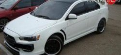 4 549 р. Пороги накладки Evo Mitsubishi Lancer 10 седан дорестайлинг (2007-2010) (Неокрашенные)  с доставкой в г. Горно‑Алтайск. Увеличить фотографию 3