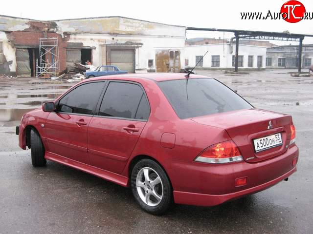 4 049 р. Накладка заднего бампера на Mitsubishi Lancer 9 2-ой рестайлинг седан (2005-2009)  с доставкой в г. Горно‑Алтайск