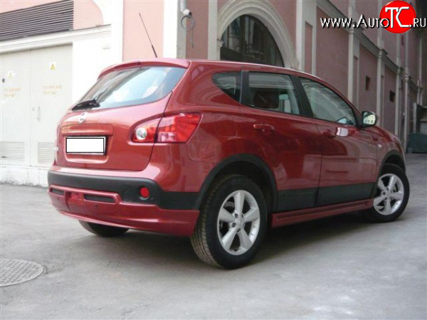 5 199 р. Накладка заднего бампера Городская Легенда Nissan Qashqai 1 дорестайлинг (2007-2010) (Неокрашенная)  с доставкой в г. Горно‑Алтайск