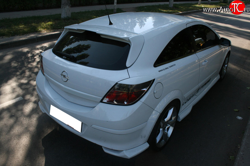 2 969 р. Комплект накладок на задний бампер Global Tuning  Opel Astra  H GTC (2004-2011) хэтчбек 3 дв. дорестайлинг, хэтчбек 3 дв. рестайлинг (Неокрашенная)  с доставкой в г. Горно‑Алтайск