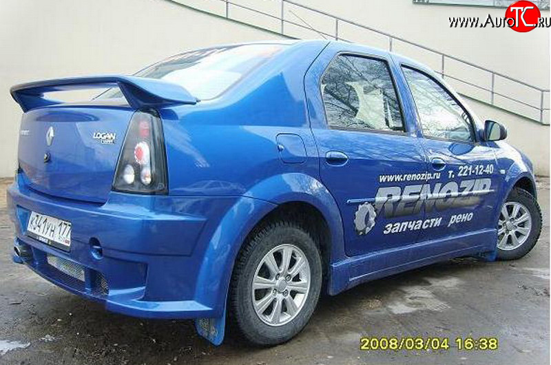 6 499 р. Низкий спойлер Power DM Renault Logan 1 дорестайлинг (2004-2010) (Неокрашенный)  с доставкой в г. Горно‑Алтайск