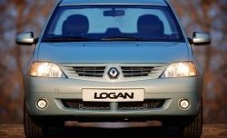 3 069 р. Передний бампер SAT Renault Logan 1 дорестайлинг (2004-2010) (Неокрашенный)  с доставкой в г. Горно‑Алтайск. Увеличить фотографию 2